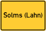 Place name sign Solms (Lahn)