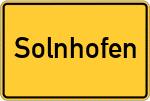 Place name sign Solnhofen