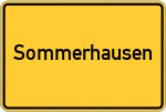 Place name sign Sommerhausen, Main