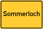 Place name sign Sommerloch