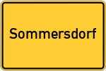 Place name sign Sommersdorf, Börde