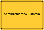 Place name sign Sommersdorf bei Demmin