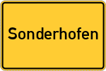 Place name sign Sonderhofen