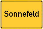 Place name sign Sonnefeld