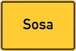 Place name sign Sosa