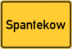 Place name sign Spantekow