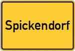 Place name sign Spickendorf