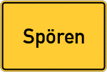 Place name sign Spören