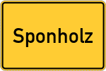 Place name sign Sponholz