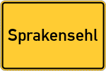 Place name sign Sprakensehl