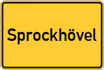 Place name sign Sprockhövel