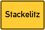 Place name sign Stackelitz