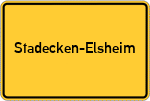 Place name sign Stadecken-Elsheim