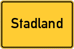 Place name sign Stadland