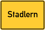 Place name sign Stadlern, Oberpfalz