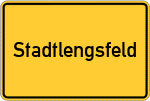 Place name sign Stadtlengsfeld