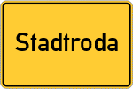 Place name sign Stadtroda