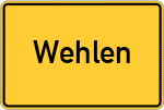 Place name sign Wehlen