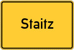 Place name sign Staitz