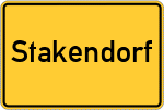 Place name sign Stakendorf