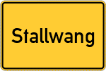 Place name sign Stallwang