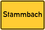 Place name sign Stammbach