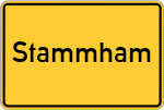 Place name sign Stammham, Inn