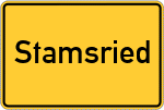 Place name sign Stamsried