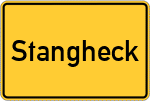 Place name sign Stangheck