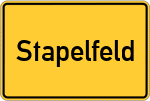Place name sign Stapelfeld, Bezirk Hamburg
