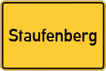 Place name sign Staufenberg, Niedersachsen