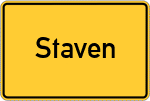 Place name sign Staven