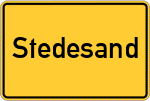 Place name sign Stedesand