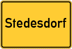 Place name sign Stedesdorf