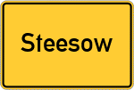 Place name sign Steesow
