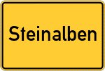 Place name sign Steinalben