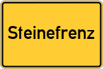 Place name sign Steinefrenz
