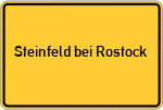 Place name sign Steinfeld bei Rostock