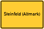 Place name sign Steinfeld (Altmark)