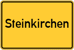 Place name sign Steinkirchen, Holzland
