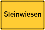 Place name sign Steinwiesen