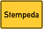 Place name sign Stempeda