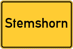 Place name sign Stemshorn