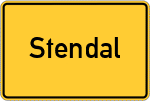 Place name sign Stendal