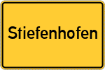 Place name sign Stiefenhofen