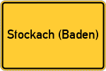 Place name sign Stockach (Baden)