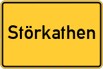 Place name sign Störkathen