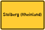 Place name sign Stolberg (Rheinland)