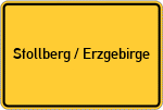 Place name sign Stollberg / Erzgebirge