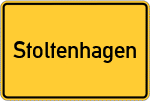 Place name sign Stoltenhagen